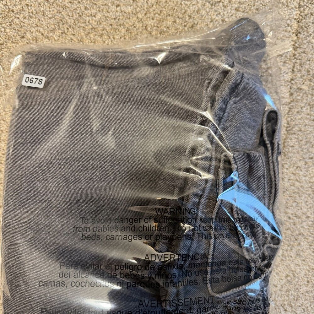 Abercrombie & Fitch The 90s Straight Ultra High Rise Charcoal Jeans 28 6L Tall - Picture 10 of 10
